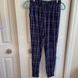FREE W/BUNDLE Shosho Violet, White and Red Plaid Joggers Size Small Sweatpants